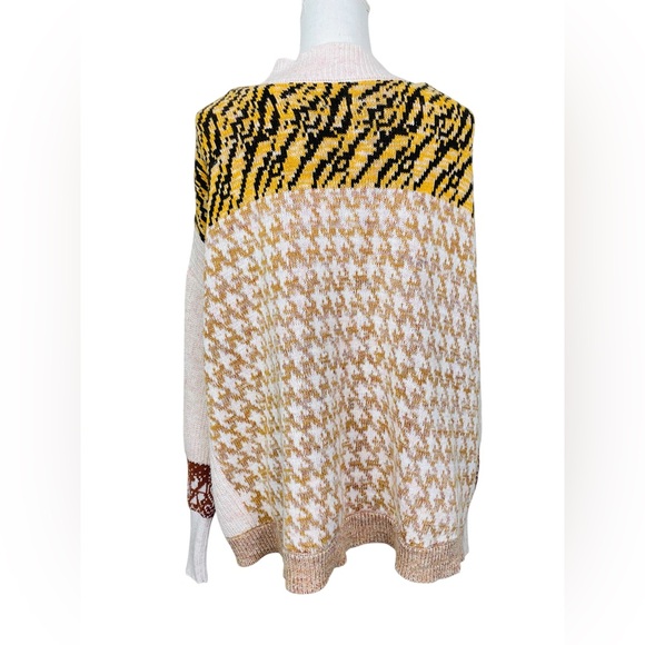 Pilcro by Anthropologie Mash-Up Tiger Cardigan Sweater Size XLarge - Picture 11 of 14